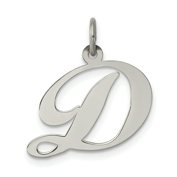 925 Sterling Silver Tiny Initial Letter D Pendant Name D Letter Charm NEW